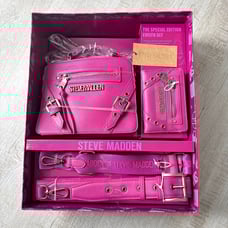 New, Steve Madden Limited Special Edition Evelyn 4pcs. Purse Set Dark Fuschia