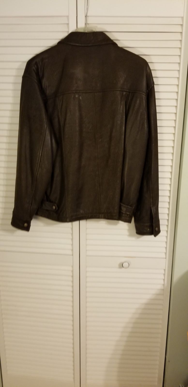 leather bomber/aviator jacket