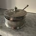 Vintage Parmesan dish w spoon