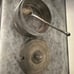 Vintage Parmesan dish w spoon