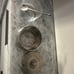 Vintage Parmesan dish w spoon