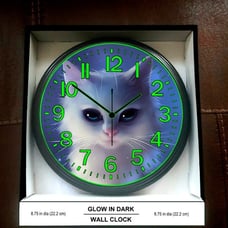 Glow In The Dark Mystical Cat Mushroom Fairies Angels Wall Clock