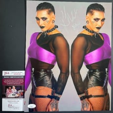 WWE NXT Rhea Ripley Signed Judgment Day 11x14 Photo E Autograph JSA COA