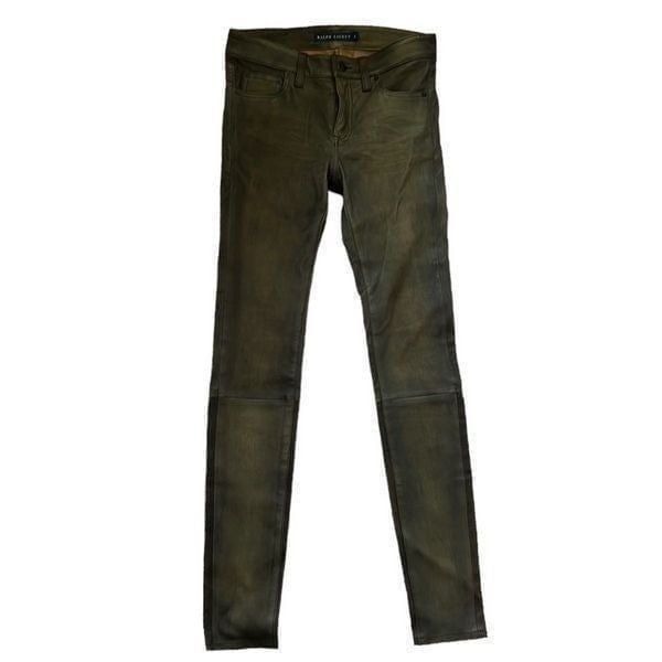 Ralph Lauren Lambskin Leather Skinny Pant, NEW