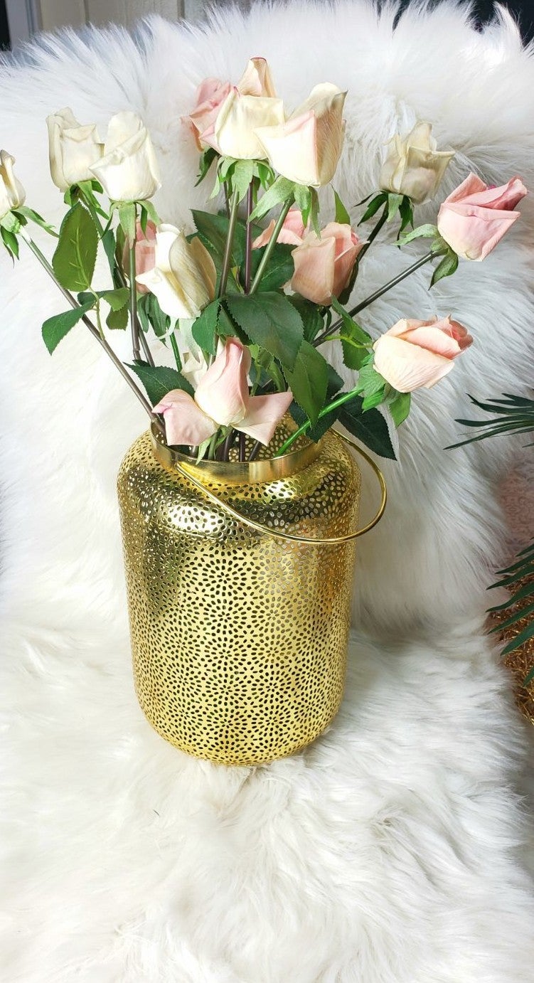 Gold Textured Cylinder Vase
