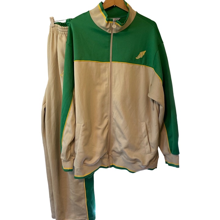 Rare Vintage Men's Nike Flying Pegasus Brown And Green Track Suit Coat XL/Pant L