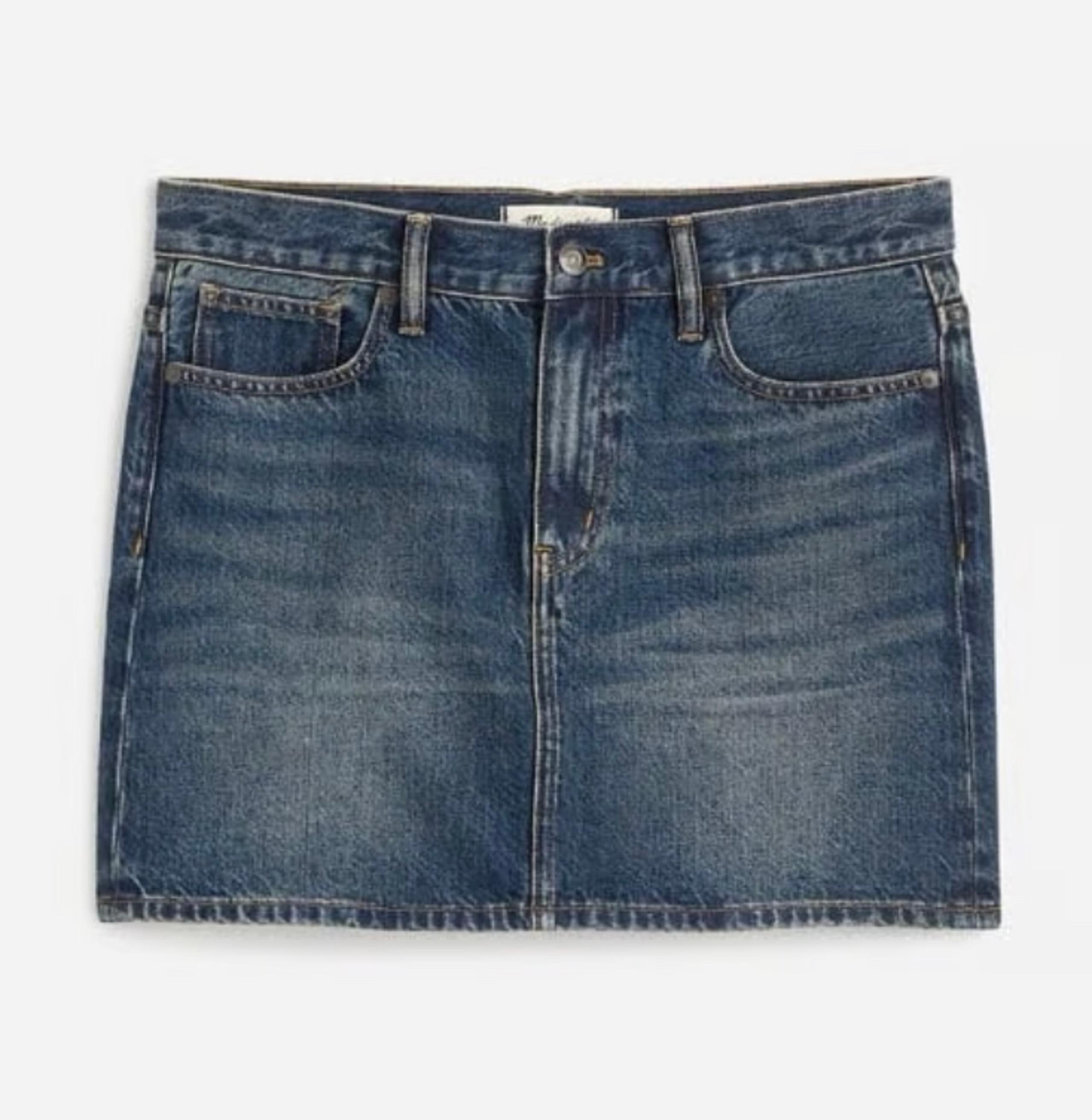Madewell denim mini skirt