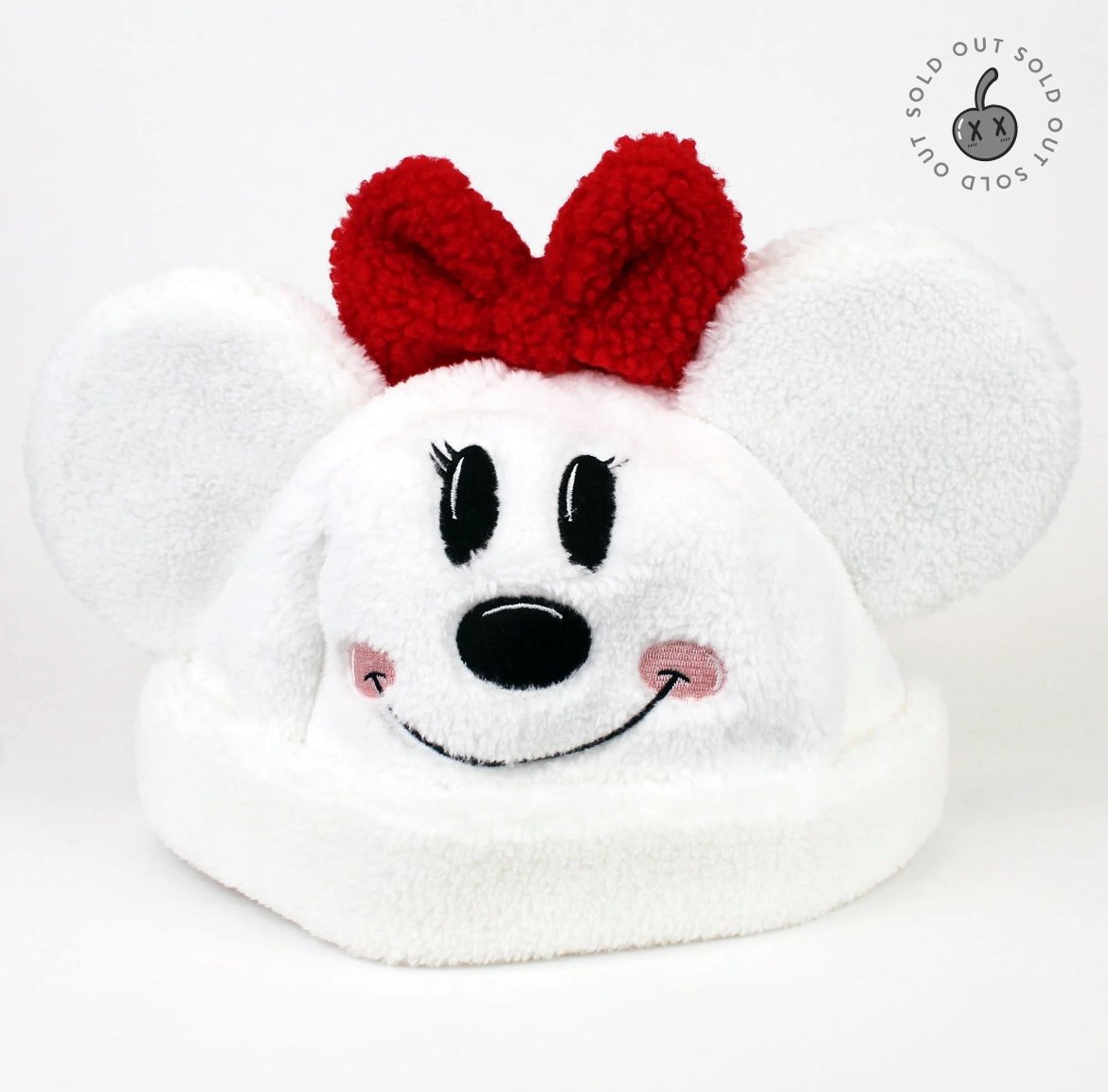 Cakeworthy Disney Christmas Holiday Minnie Mouse Snowman Sherpa Beanie