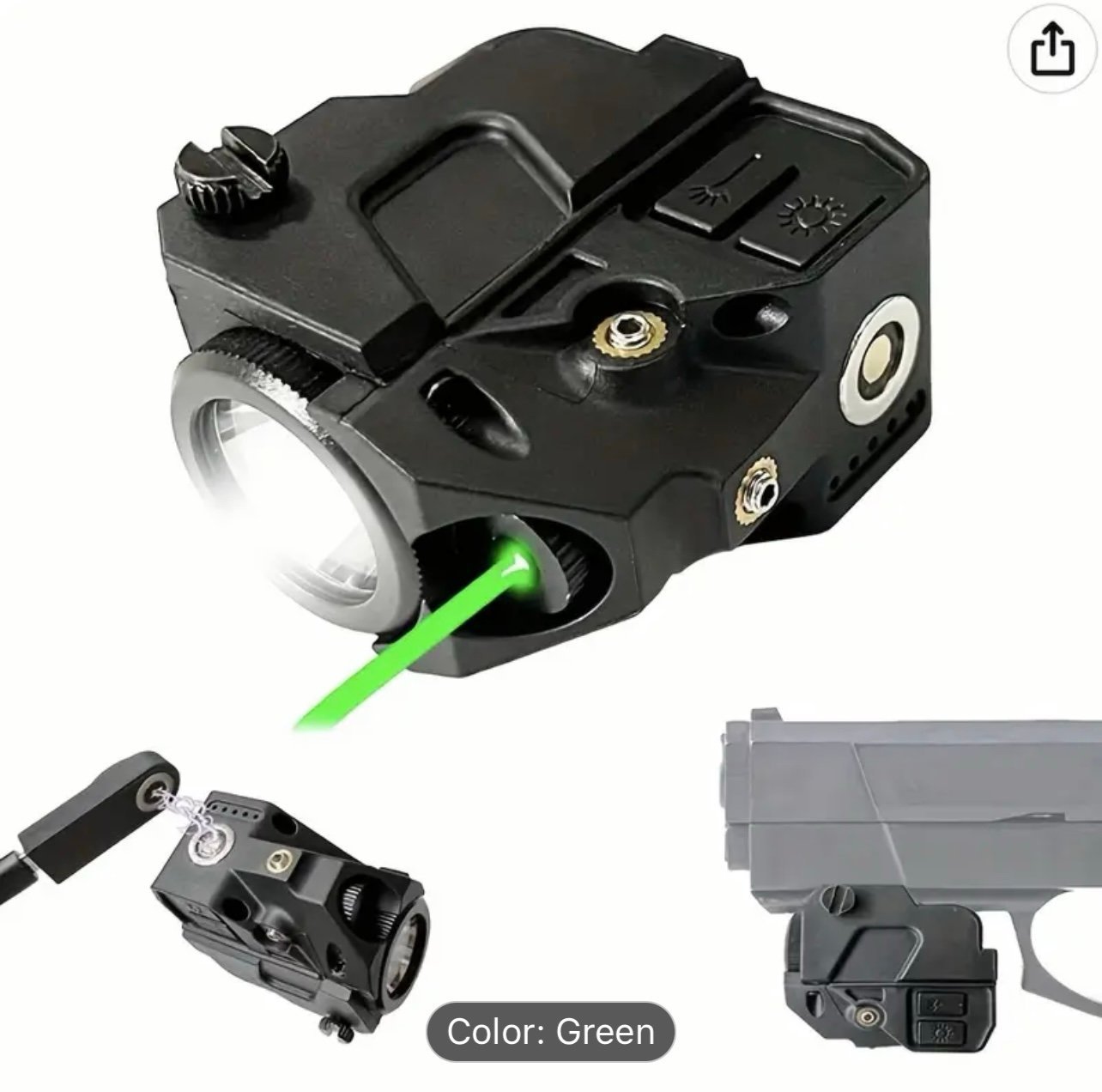 20mm Rail Picatinny, Infilight Green Laser Sight, Compact Green Laser Dot Sight