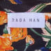 MEN'S RAGA MAN: BLACK FLORAL PRINT LONG SLEEVE SHIRT. MEDIUM. NWT