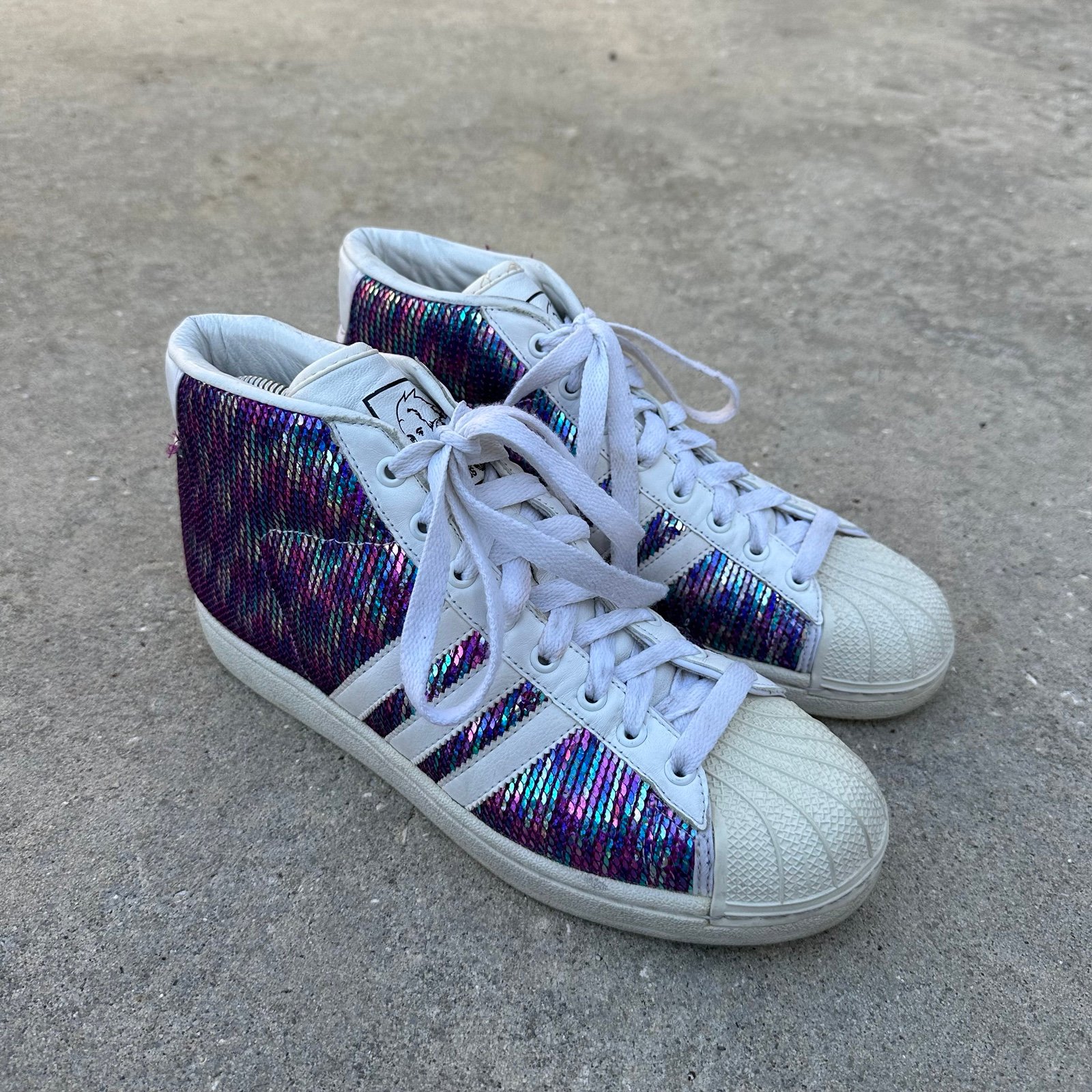 Adidas Originals Jeremy Scott JS Sequin Purple White Men size 9
