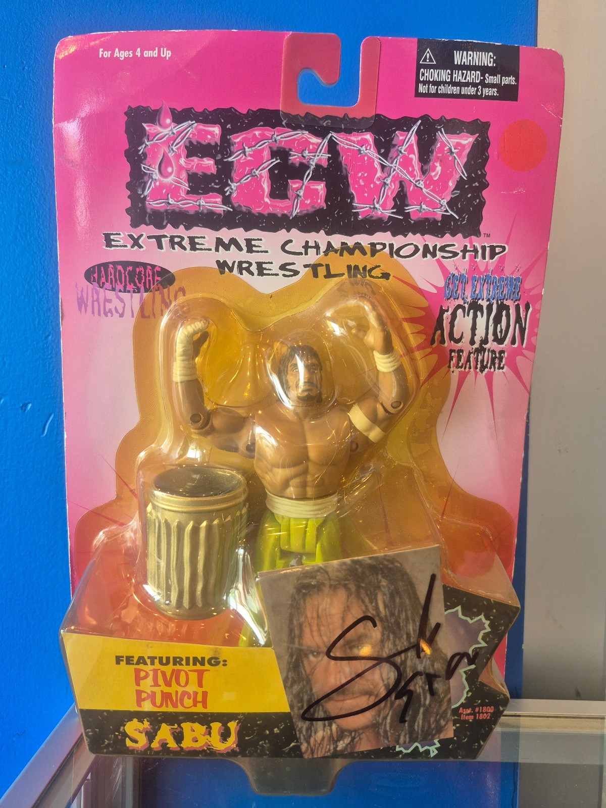 Sabu Autographed ECW Pivot Punch Action Figure