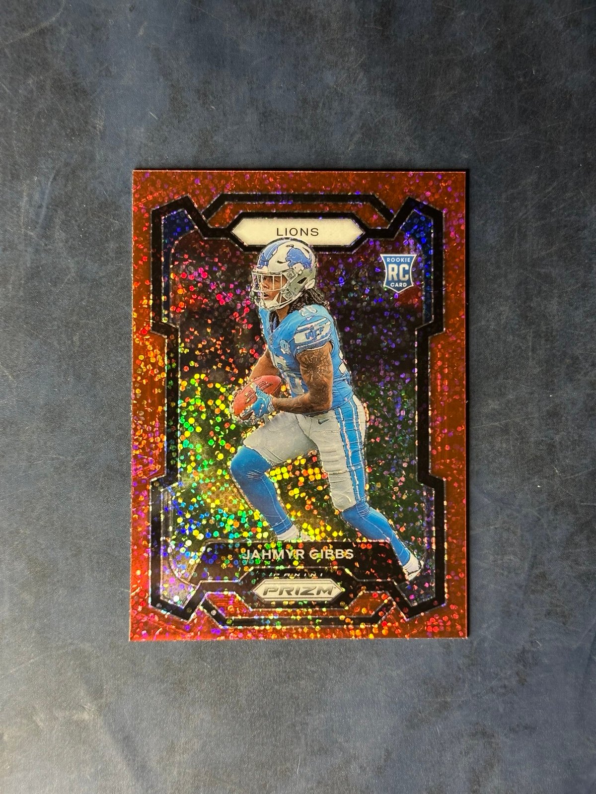 Jahmyr Gibbs 2023 Panini Prizm Rookies Red Sparkle Prizm #331 Rookie RC Lions