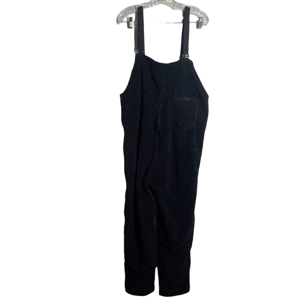 Adventure Tech Bib Overalls Men Large Spokane Washington Adjustable Black Fleece