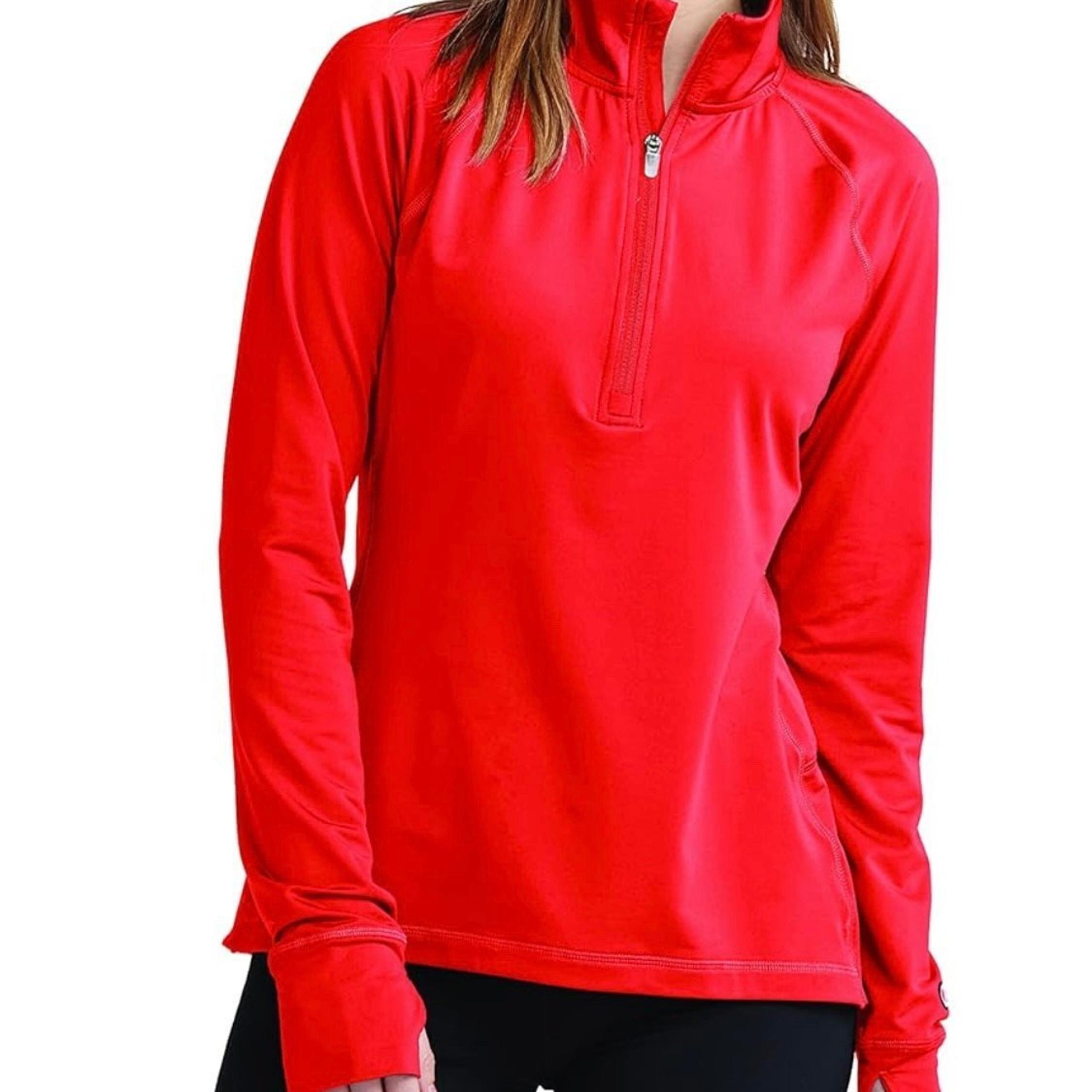 Champion Women's Sport Absolute Half Zip  Poppy Orange Size Running Jacket