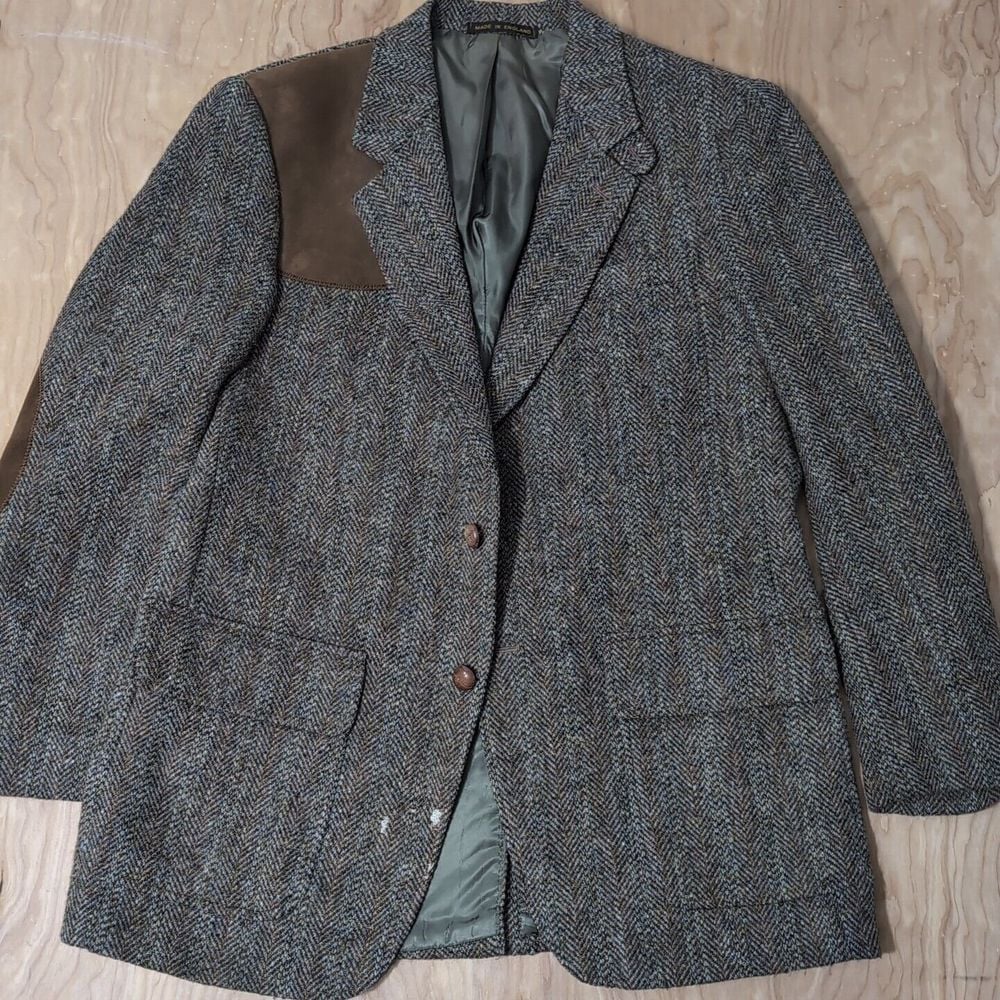 Christopher Dawes Countrywear England Harris Tweed Wool Blazer Sport Coat 4