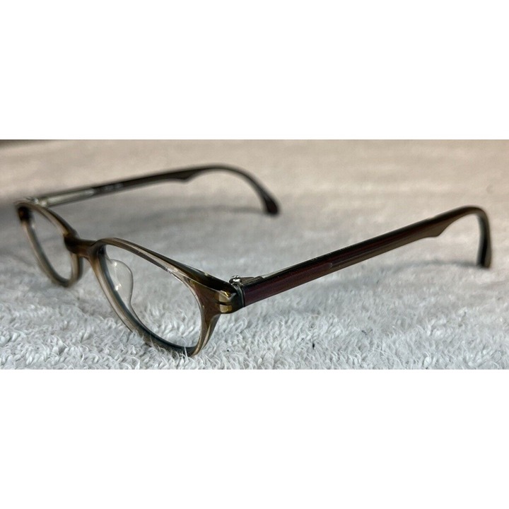 Bevel 3508 Sabrina Col. PG Brown Blue Oval Eyeglasses Frames 45-18 Made In Japan