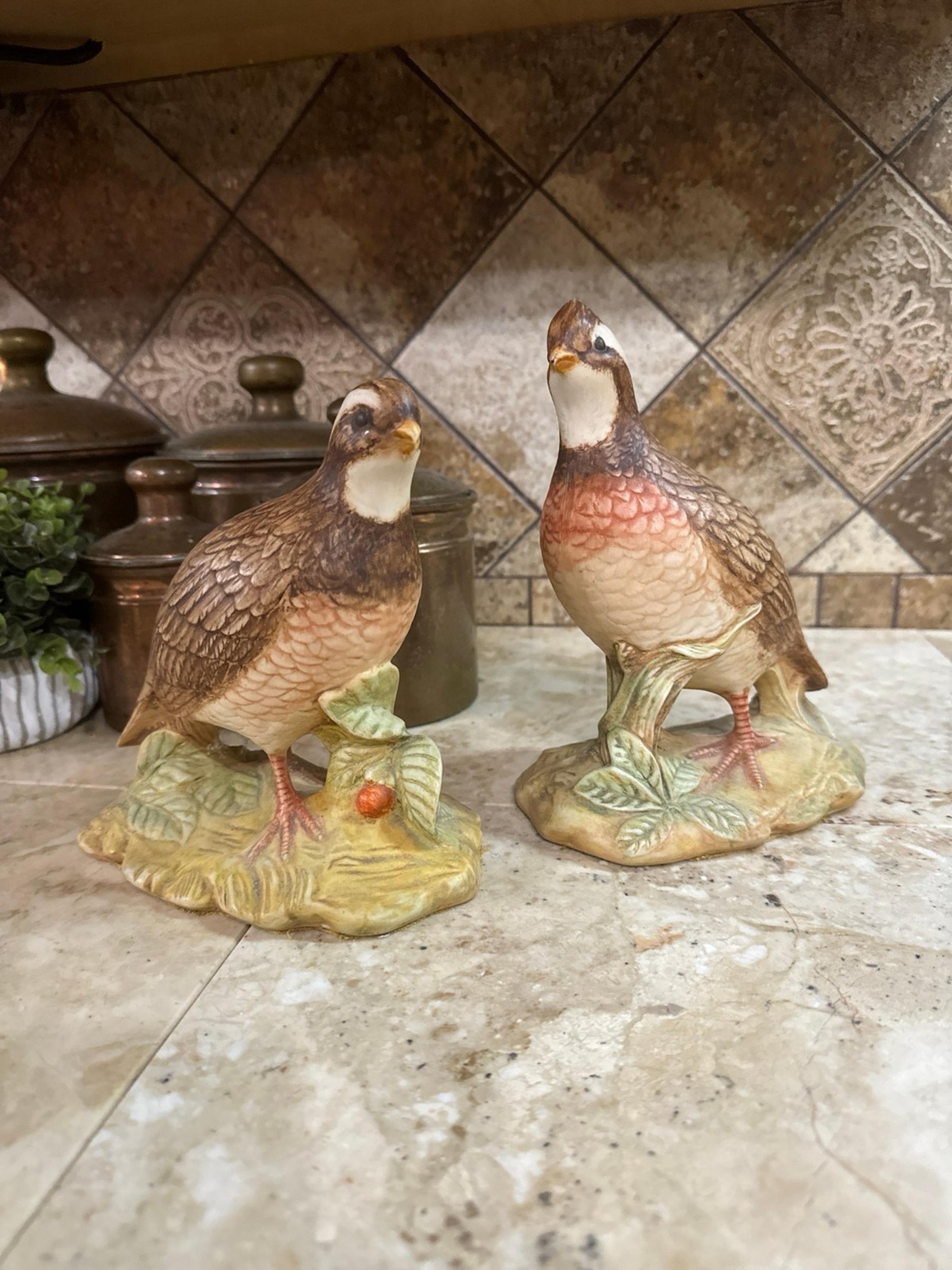 Vintage 1968 Holland Mold Set of 2 Pheasants