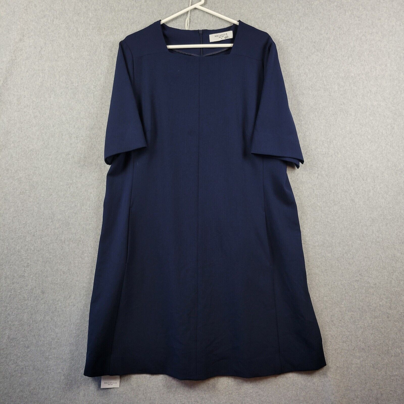 MM.Lafleur The Emily Dress Navy SS Square Neck A Line Dress Women's Plus 2X