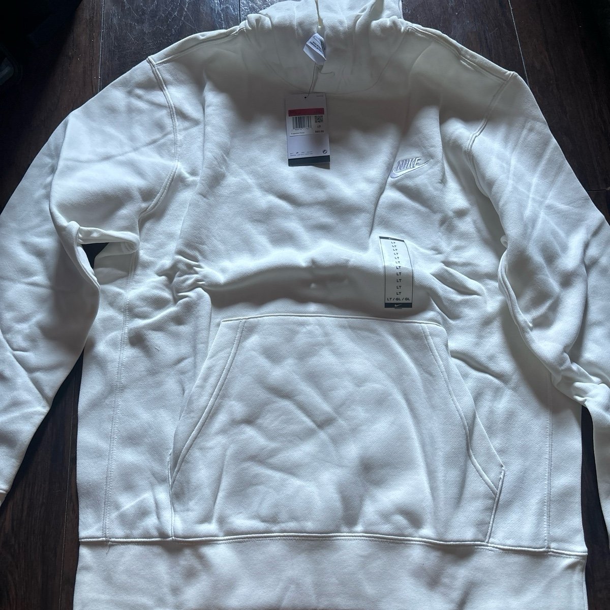 Nike White Pull Over Sweater Size Large Tall