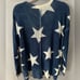 ELAM BLUE AND WHITE STAR SWEATER EUC