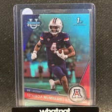 2023 1st Bowman U Chrome Tetairoa McMillan Aqua /299 SSP Arizona NFL Rookie