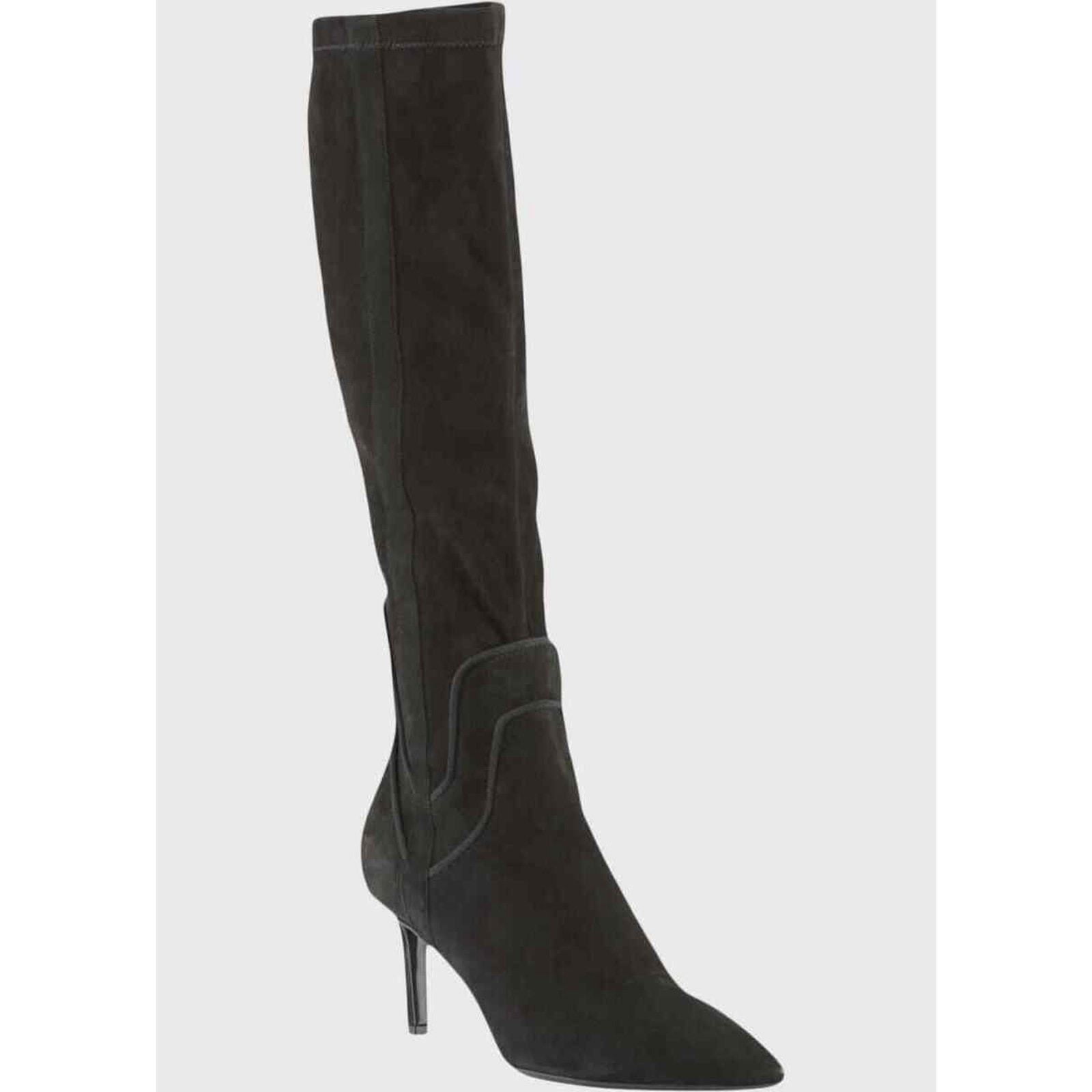 AQUATALIA Black Weatherproof Mariel Dress Suede Leather Tall Knee High Boot 9.5
