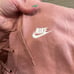 NIKE Dusty Pink NSW Club Lace Up Pullover Hoodie Sweatshirt Active Top Size XS
