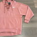 NIKE Dusty Pink NSW Club Lace Up Pullover Hoodie Sweatshirt Active Top Size XS
