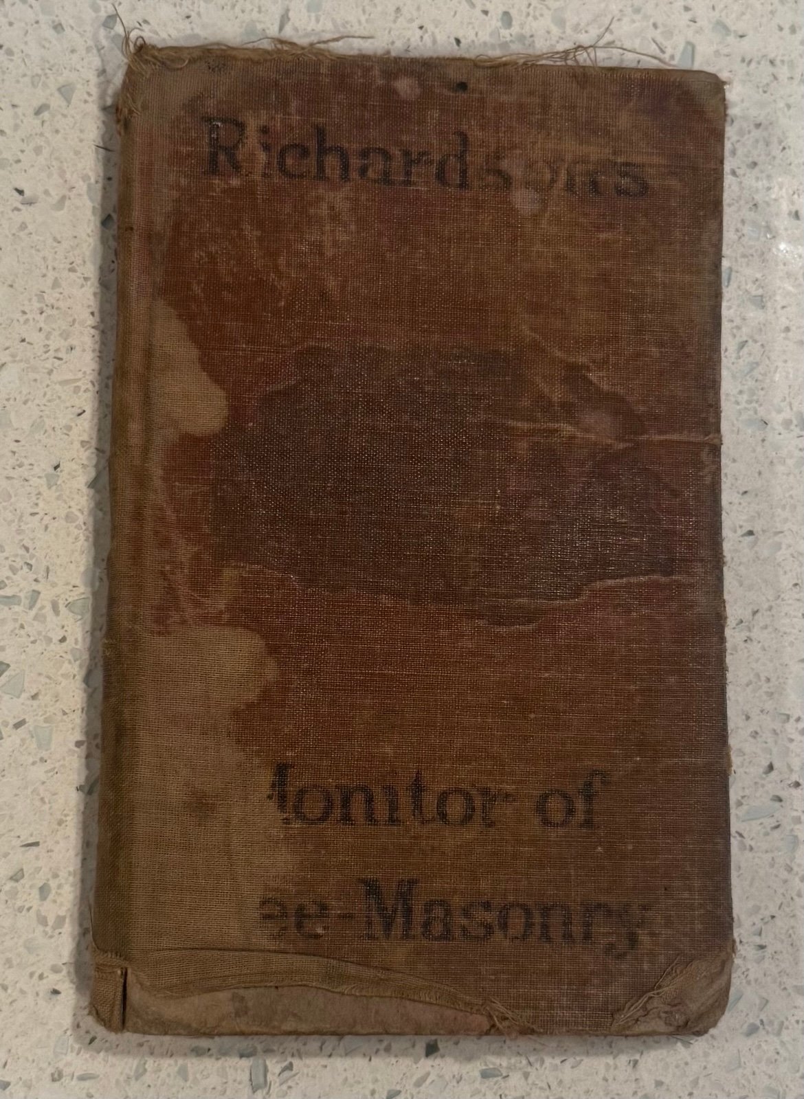 RICHARDSON'S MONITOR OF FREE-MASONRY by Jabez Richardson; D. McKay, Publisher