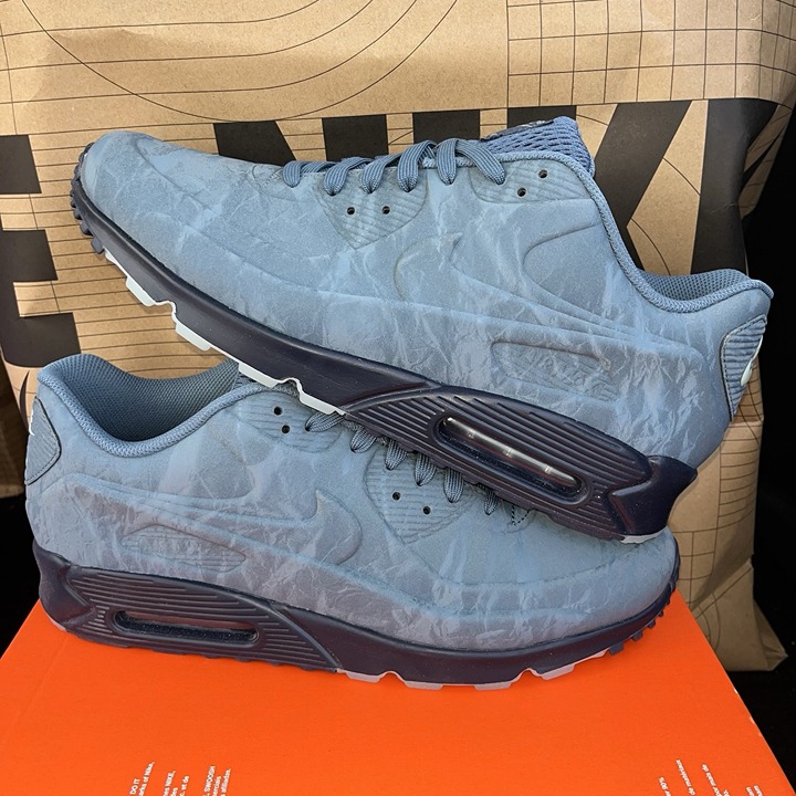 NEW Nike Air Max 90 'Thunderstorm' Deep Blue Black HQ1970-400 Men's Size 13