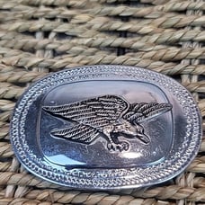 Flying eagle sliver tone belt buckle small