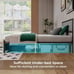 Twin Size Bed Frame with Storage Drawer Metal Platform Bed with LED Lights