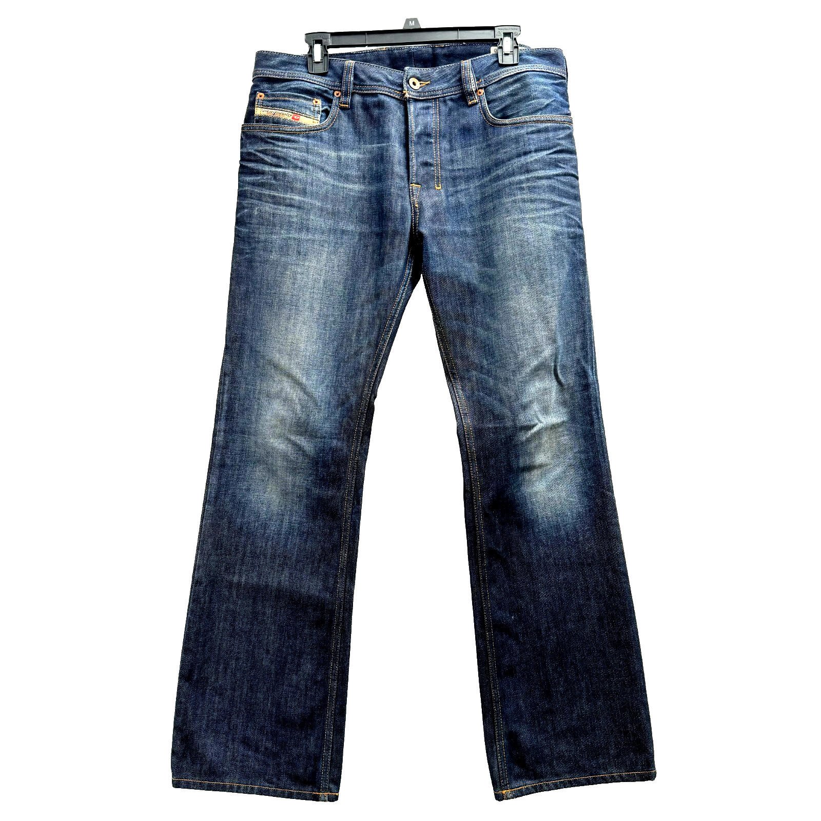 Diesel Zatiny Men's 33x30 Regular Bootcut Button Fly Denim Jeans Wash 0073N Y2K