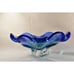 Vintage Royal Gallery Blue Crystal Biomorphic Decorative Bowl