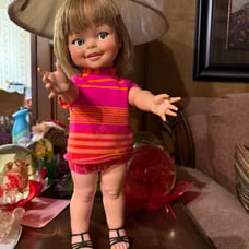 Vintage 1966 ideal Doll Giggles and she does still giggle!