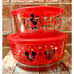 Pyrex Disney Holiday Mickey and Minnie Mouse CHRISTMAS Set/2 Glass Containers