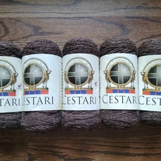 NWT Lot 5 Skeins (4oz 210 yds each) Cestari 100% Wool Yarn Worsted Color Bark