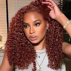 Curly hair lace front wig human hair short curly hair