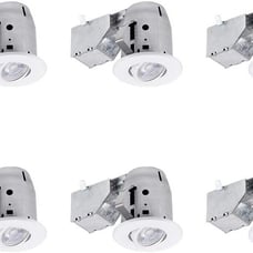 Commercial Electric 3 in. White LED IC Rated Swivel Round Trim Recessed Lighting