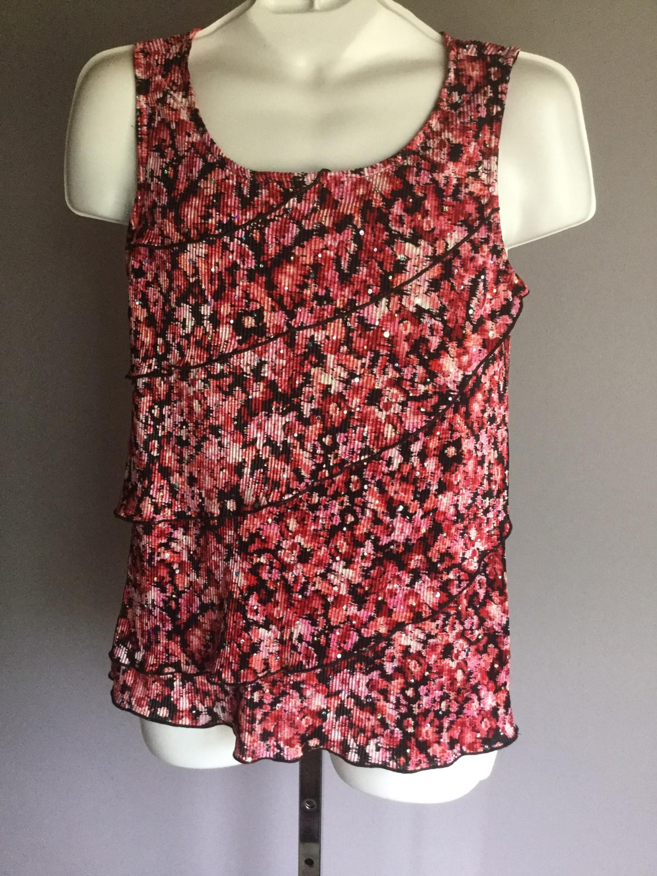 CHRISTOPHER & BANK TIERED RUFFLE TANK  S