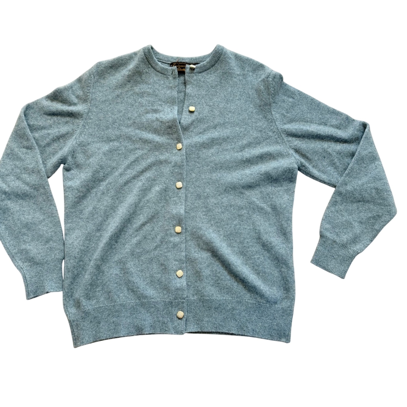 Lyle & Scott 100% Cashmere Cardigan Sweater Button Size 42 (large)