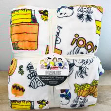 Peanuts Snoopy QUEEN Pumpkin Halloween Boo Blanket 90×90
