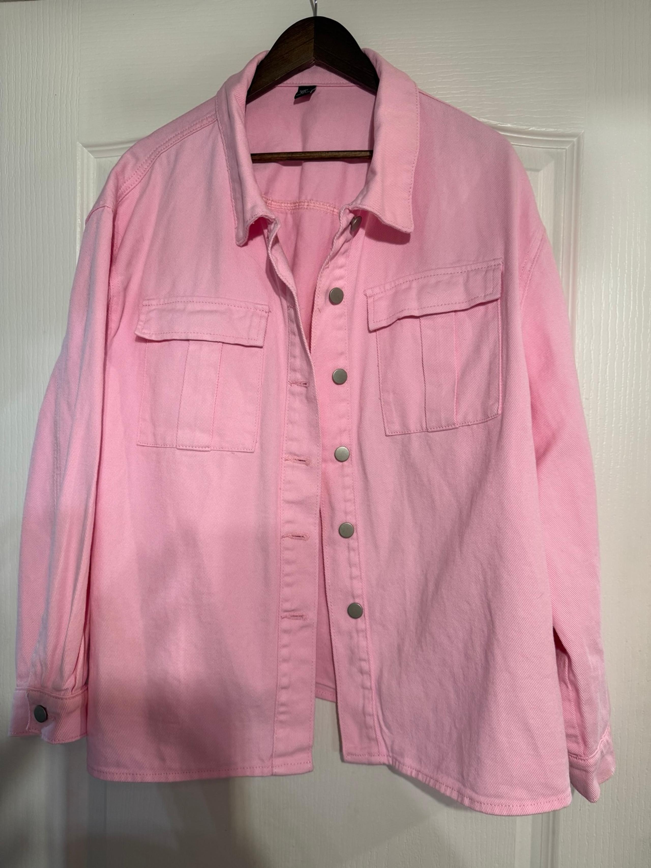 SHEIN curve 3X pink denim jacket