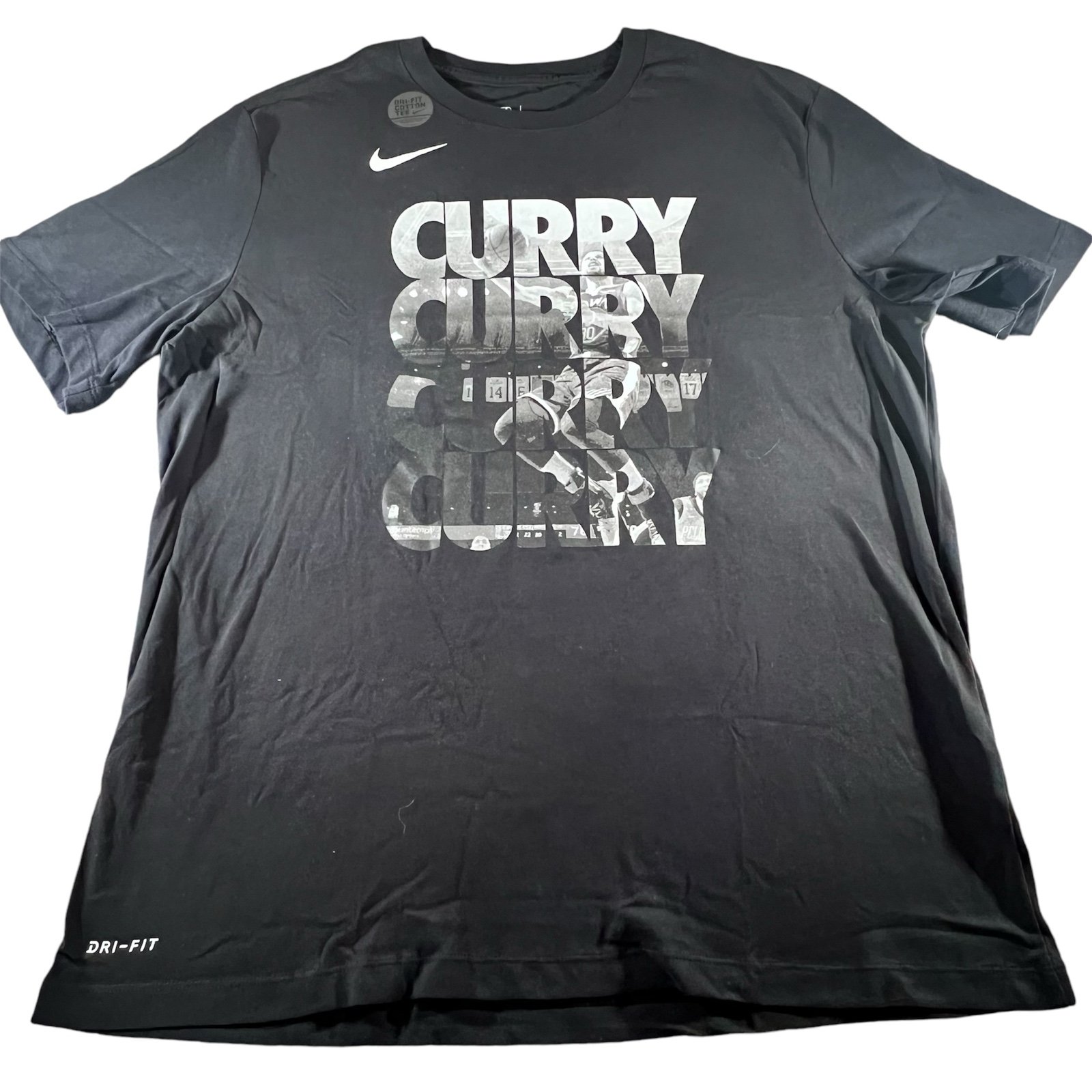 Nike Stephen Curry Golden State Warriors MVP Graphic Shirt Basic Black RARE new