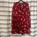 Kate Spade Red/Burgundy Camelia Silk Dress Size 14