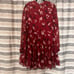 Kate Spade Red/Burgundy Camelia Silk Dress Size 14