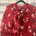 Kate Spade Red/Burgundy Camelia Silk Dress Size 14