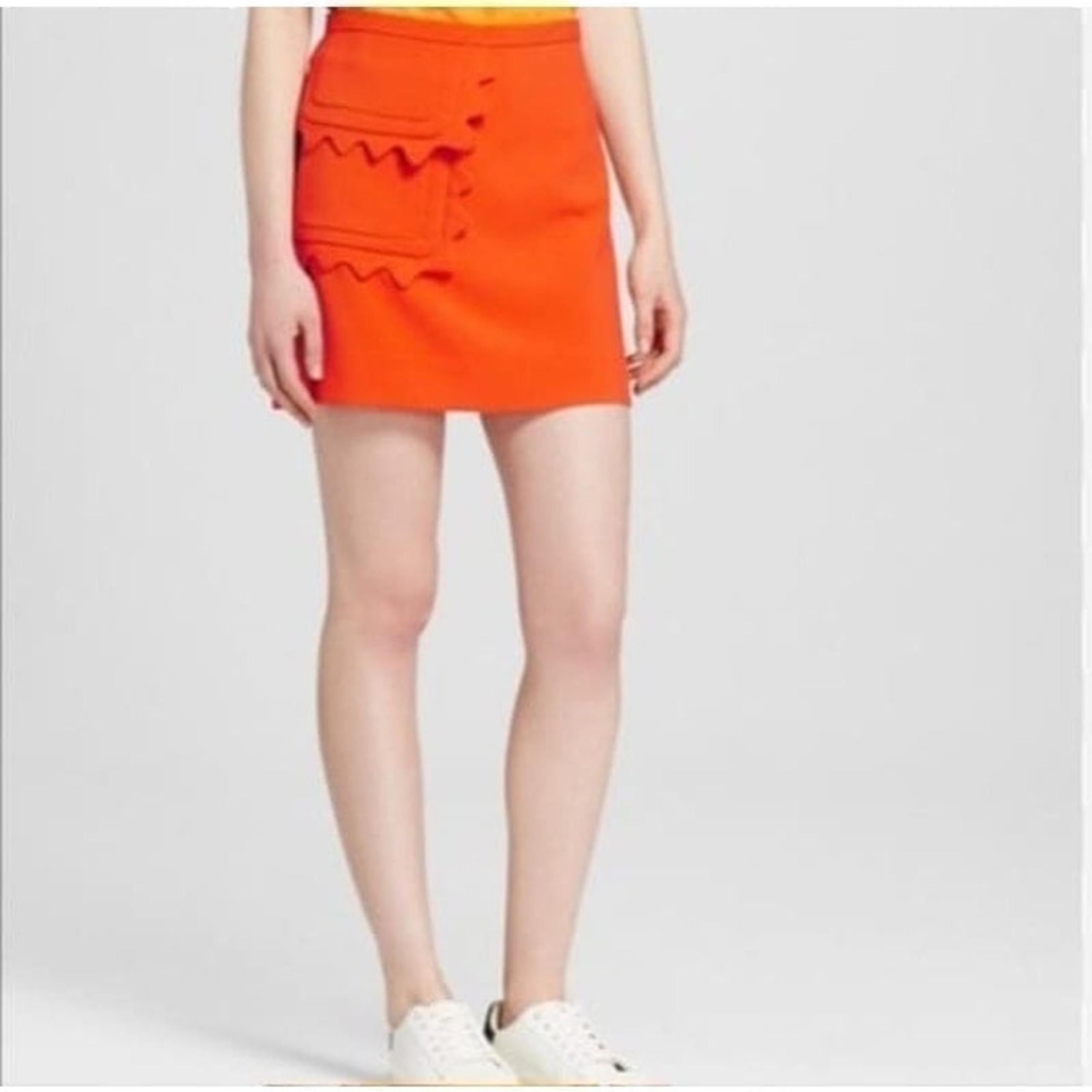 Victoria Beckham for target orange mini skirt size XS