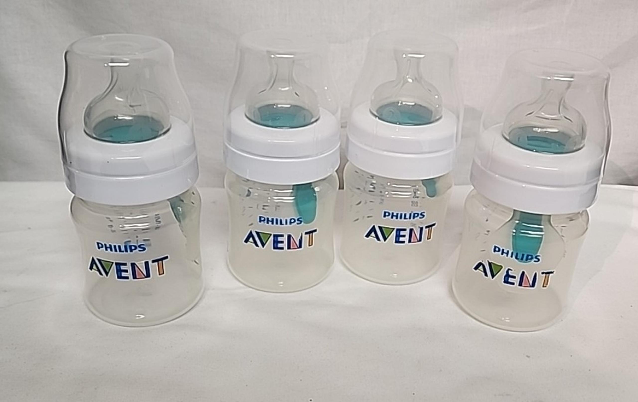 Philips Avent Anti-Colic Bottle With AirFree Vent Clear 4 oz 4 Ct. Baby Bottle